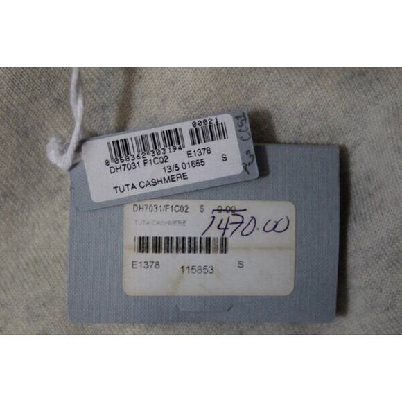 MALO Sz S Small Oatmeal 100% Cashmere Sweater Knit Tuta Jumpsuit NWT - Picture 7 of 14